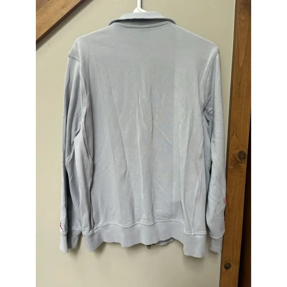 Jordan Elephant Print Patchwork Full Zip Jacket Men’s Large Gray Cotton Jumpman